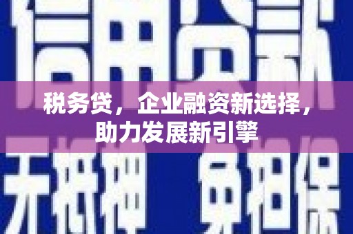 图们税务贷，企业融资新选择，助力发展新引擎
