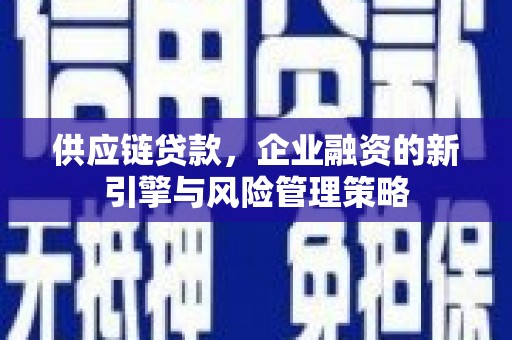 图们供应链贷款，企业融资的新引擎与风险管理策略