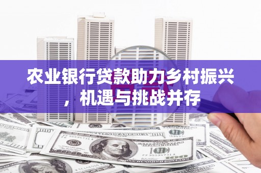 图们农业银行贷款助力乡村振兴，机遇与挑战并存