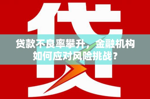 图们贷款不良率攀升，金融机构如何应对风险挑战？