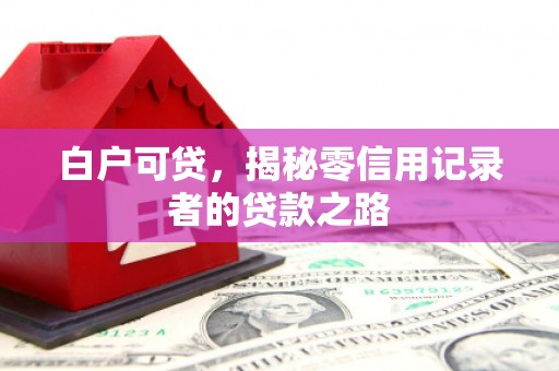 图们白户可贷，揭秘零信用记录者的贷款之路